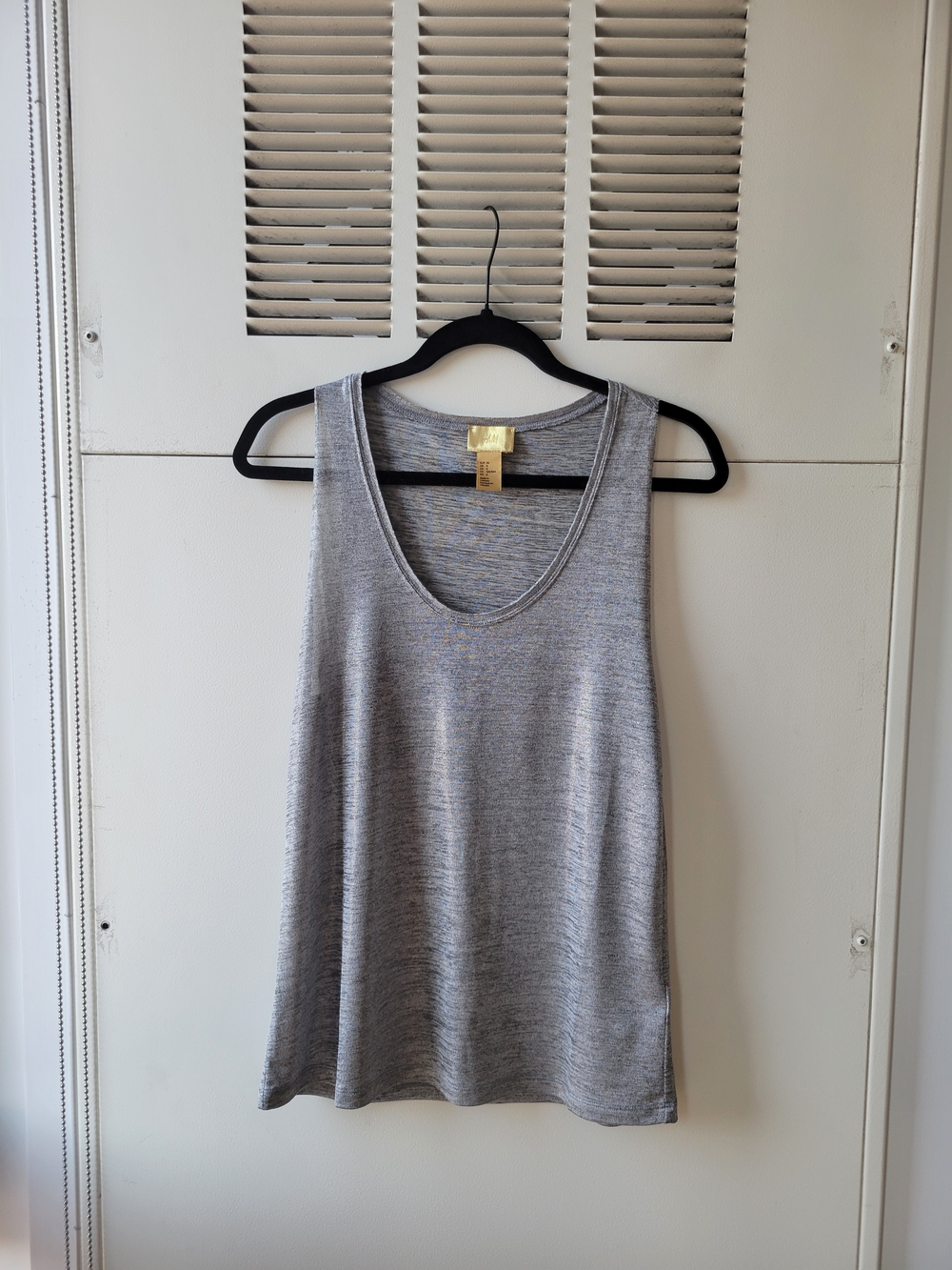 H&M Silver/Gray Scoop Neck Tank Top